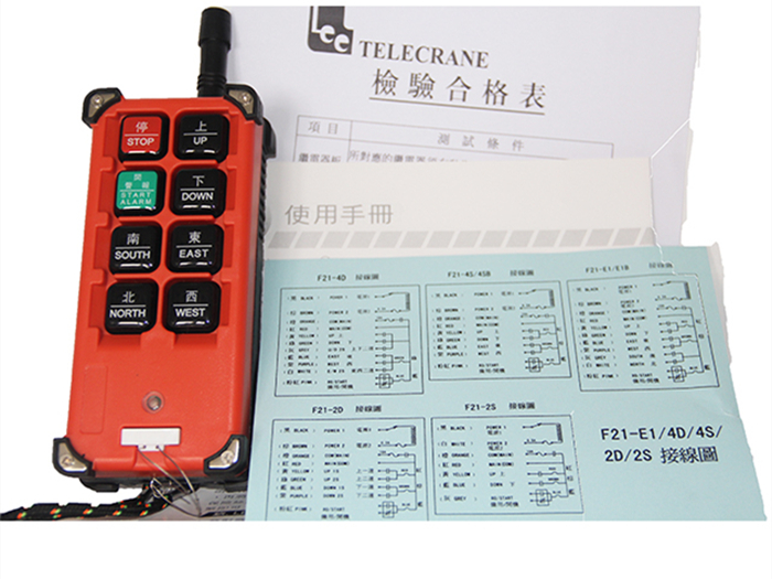 Interruptor de botón pulsador de Control remoto Universal Telecrane para polipasto/cabrestante/grúa